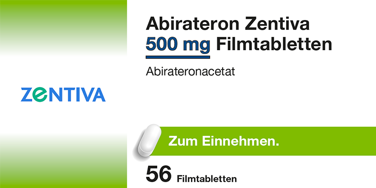 Abirateron Zentiva 500 mg Filmtabletten Packung