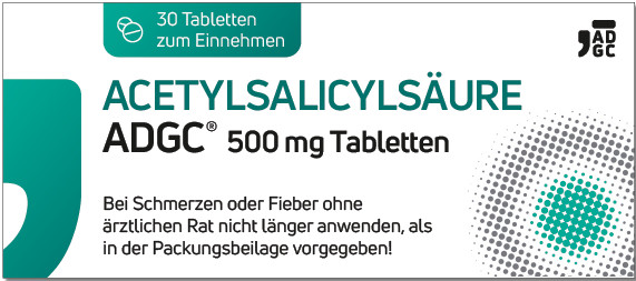 Acetylsalicylsäure ADGC 500 Packung