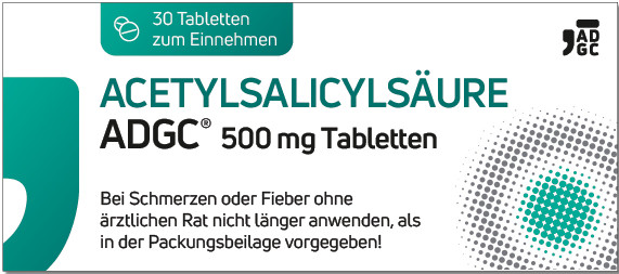 Acetylsalicylsäure ADGC 500 Packung