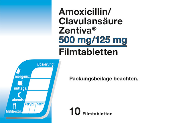 Amoxicillin/Clavulansäure Zentiva Packung