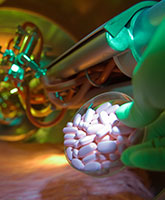 Tabletten bei der Produktion